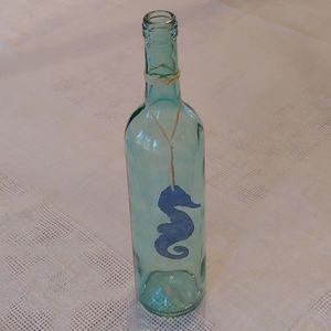 Seahorse Decorative Glass Bottle